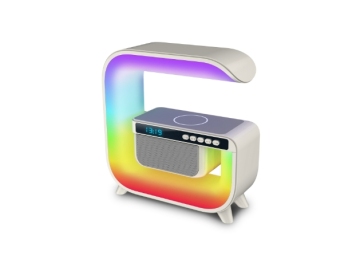 Goldmore4 Luminous G3 BT Speaker with LED Wireless Charger - 18W Fast Charging & Atmosphere Light