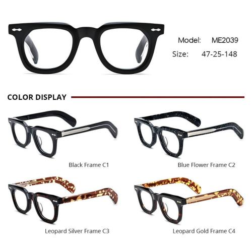 Custom 2-colors Tortoise Round Acetate Frame