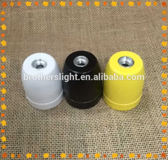 2015hot sale colorful e27 ceramic lamp holder lamp light socket