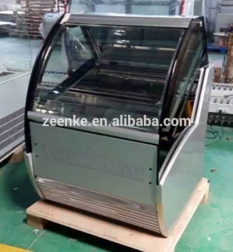 12pans commercial gelato refrigerator, ice cream display freezer CE certification
