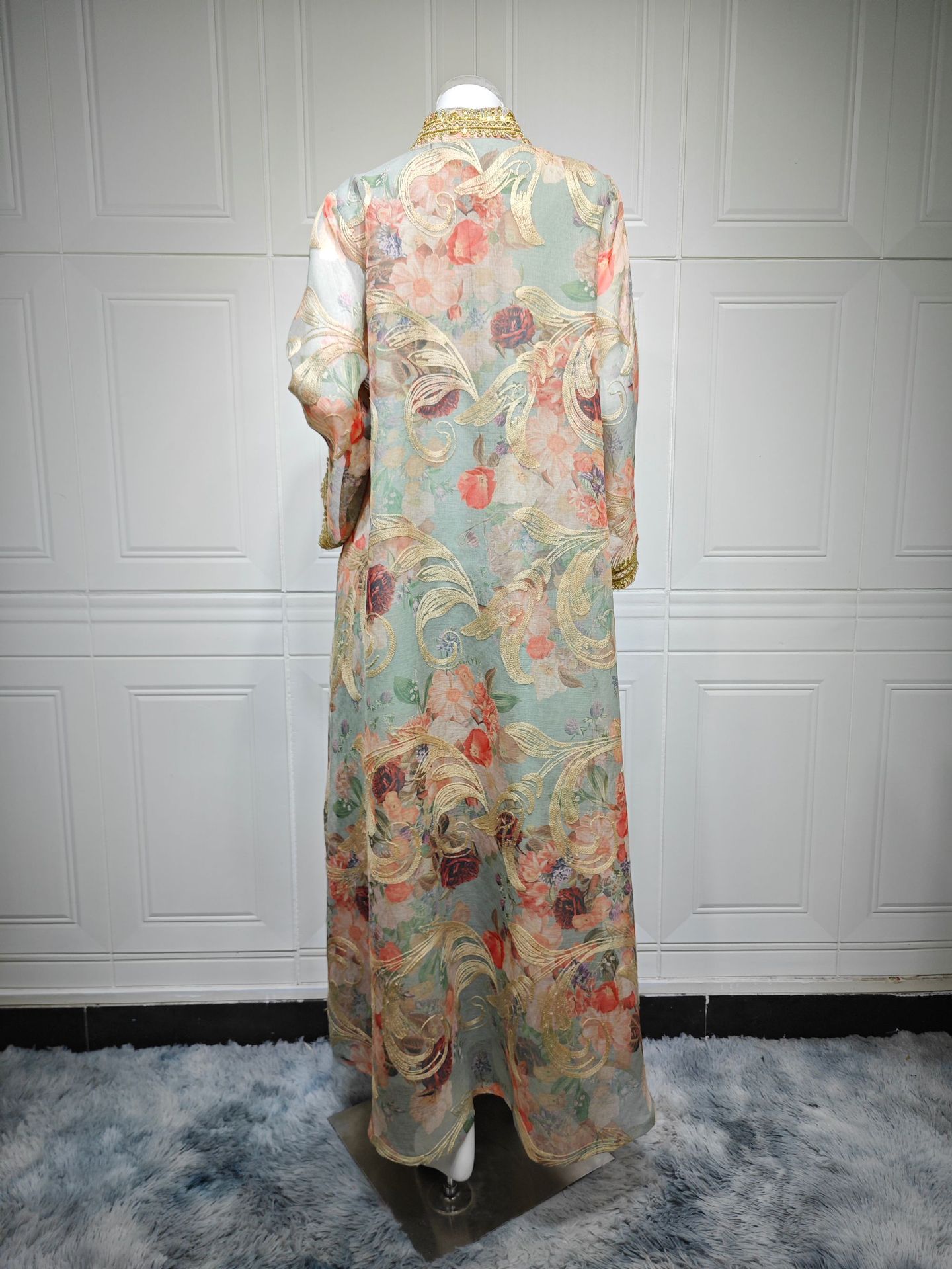 Printed Abaya Jalabiya Dress AB501 (9)