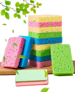Bonno Wholesale Supplier of Customized Bulk Kitchen Compressed Natural Cellulose Sponges for Cleaning and Dishwashing