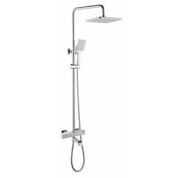 Douche thermostatique murale ensemble en chrome