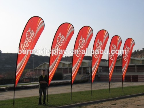 High quality outdoor beach flag pole , cross base banner stand