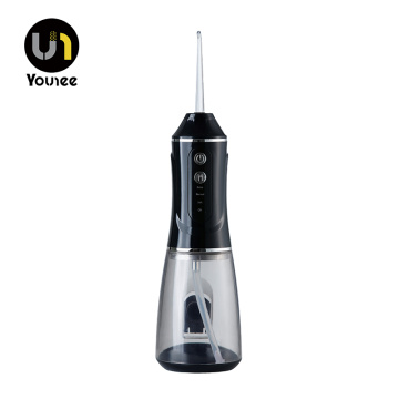 Flosser de agua portátil con 3 opciones de boquilla