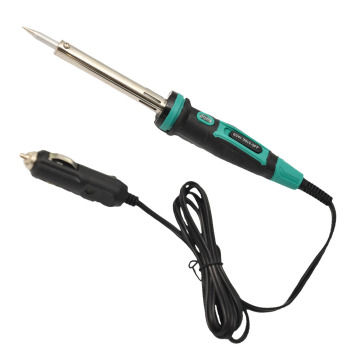 Adjustable 30W-60W Dual-Handle Soldering Iron with Cigarette Lighter or Alligator Clip - Professional 12V