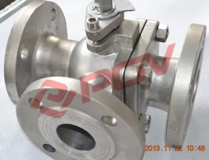 high platform flange 3way sankyo ball valve