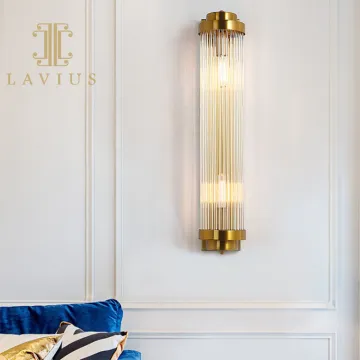 Nordic simple style crystal hotel led wall lamp