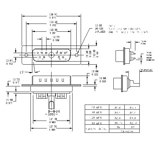 PDB11W1-MXXX POWER D-SUB 11W1 SOLDER CUP-MALE