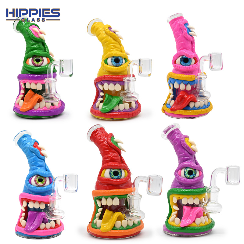 3D Monster Dab Rigs с разноцветным языком демона