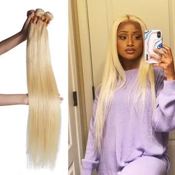 Free Sample Straight Brazilian Hair 613 Bundles Wholesale Cuticle Aligned Hair Bundles Unprocessed Raw Human Hair Extensions