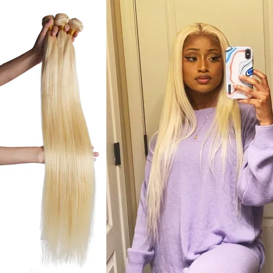 Free Sample Straight Brazilian Hair 613 Bundles Wholesale Cuticle Aligned Hair Bundles Unprocessed Raw Human Hair Extensions