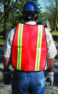 Safety Vest with  Lime/Silver Reflective Stripe