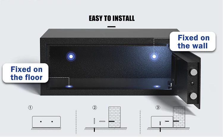 LED hotel room safe deposit box