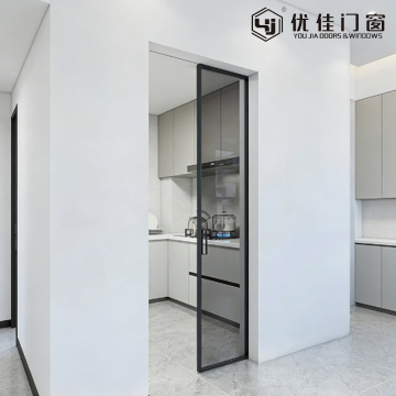 超狭い一枚ガラス​​スイングドア