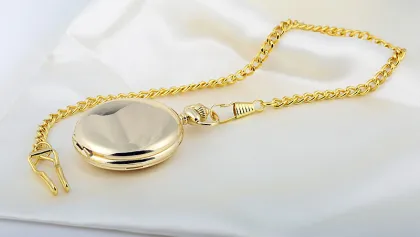 Quartz Movement Pocket Watch with Hanging Chain