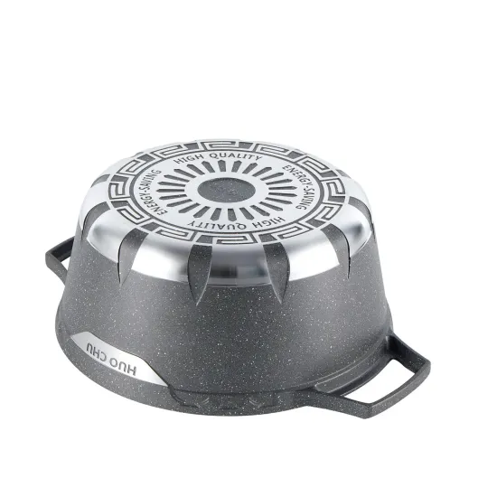 Die Cast Aluminum Casserole Cookware Set with Non-Stick Ceramic Coating - Flame Series