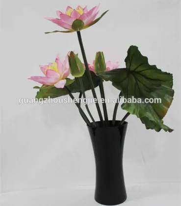 SJ10111205 Artificial craft decorative silk lotus flowers
