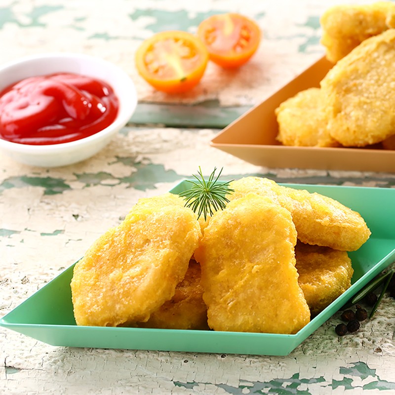 Frozen semi-finished fried chicken chunks