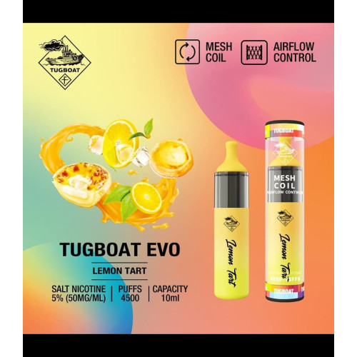 Tugboat Evo 4500 Puffs Disposable Pod