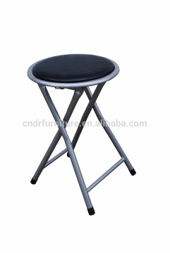 small round folding chair with PVC cushion