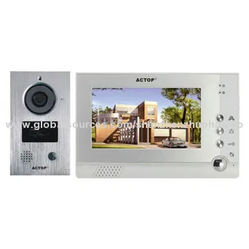7" high resolution color TFT LCD panel display, OEM&ODM video intercom w/ photo and video recording