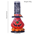 9.4in, colorido de vaso de precipitados de vidrio de calabaza, lindo hombre de calabaza de Halloween, tubería de agua de vidrio de borosilicato con tazón de 14 mm