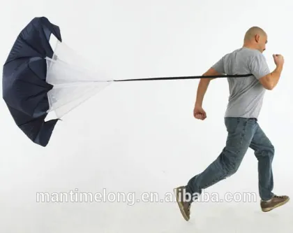 wholesale Speed Resistance Training Parachute Umbrella Running Chute Soccer Football Training Black Color