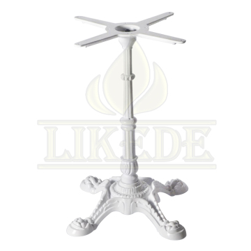 Antique European Classic White Cast Iron Table Base For Sale