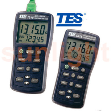 TES-1315 K/J/E/T/R/S/N Data-Logger Thermometer with USB