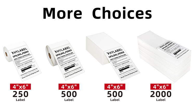 Logistic Fanfold Direct Thermal Transfer 4X6 Shipping Labels