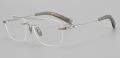 Titan Rimless Designer Black Aviator Glasses