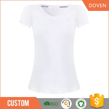 high quality breathable wholesale blank t-shirt v neck