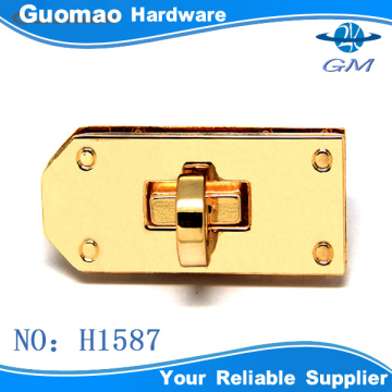 rectangle decorative metal twist handbag turn lock