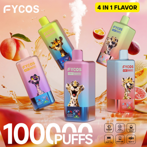 FYCOS 100K Puff Mesh Coil Rechargeable Vape Kit