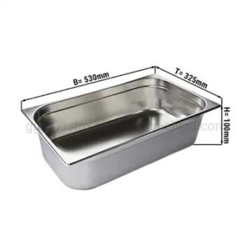 High Quality Hotel Buffet Full Size Stainless Steel Gastronorm Gn Pan