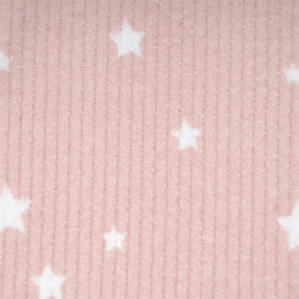 ผู้ผลิตวัสดุโพลีเอสเตอร์สแปนเด็กซ์ถักยืดพิมพ์เลียนแบบผ้าขนแกะสักหลาด