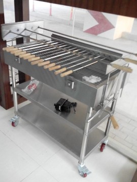 Stainless steel rotary commercial bbq charcoal
