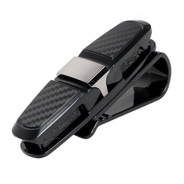Black Car Sun Visor Sunglasses Holder - Portable Clip for Glasses and Cards