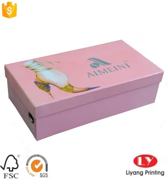 Rigid Cardboard Shoes Packaging Box For Lady