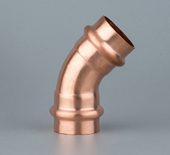 Codo v-profile 45 de cobre (AS 3688)