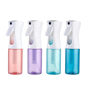 Refillable water misting Hairstyling 200ml 300ml continous spray pump bottles colored