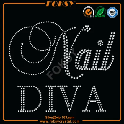 Nail Diva wholesale heat press rhinestone transfers