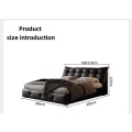 Double bed high end leather
