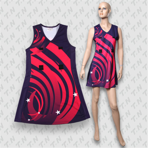 Custom sublimation women dress wholesales netball jerseys