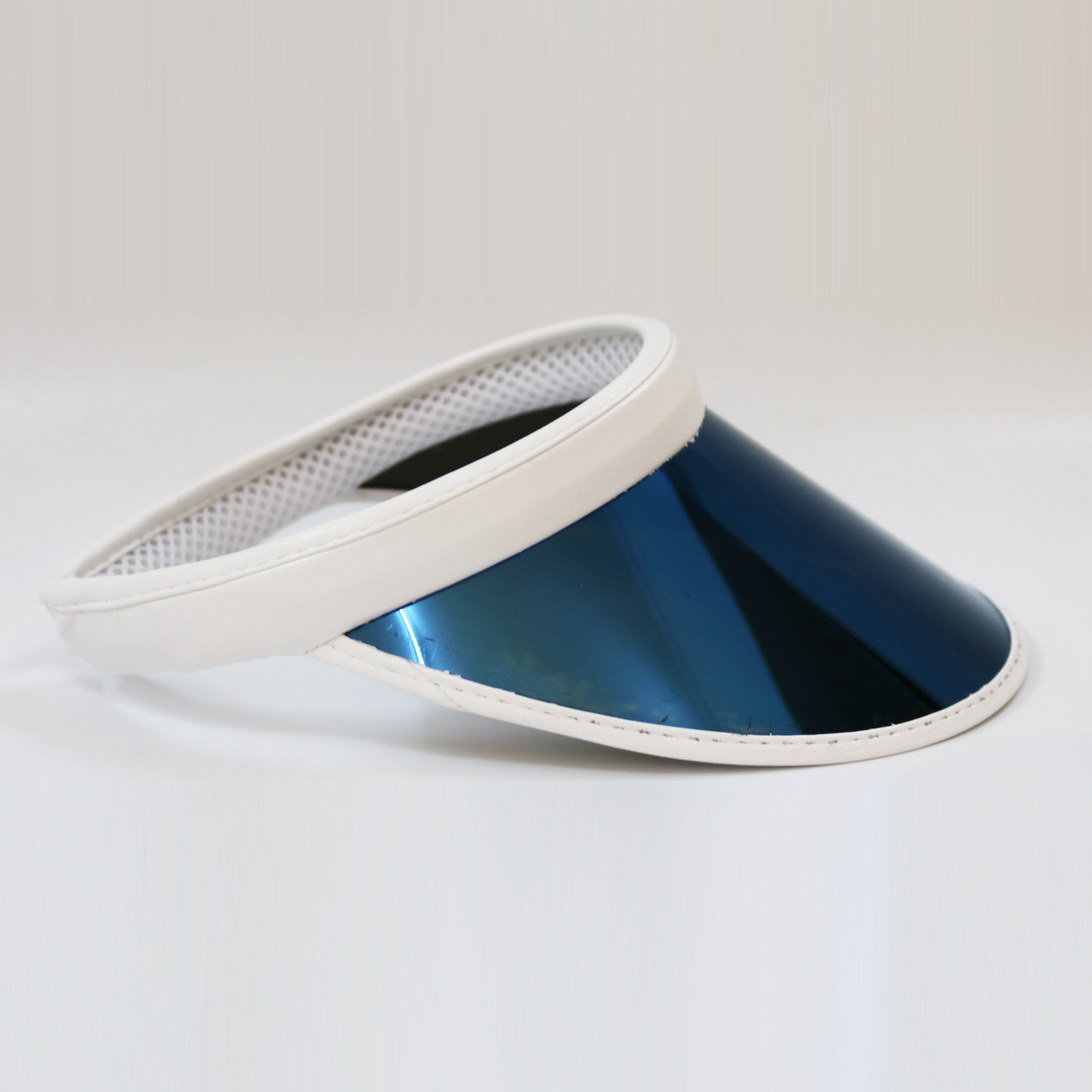 blue plastic visor