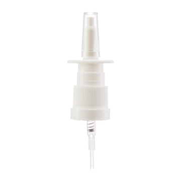 18/415 White Ribbed Tamper Evident Nasal Sprayer Children's Model