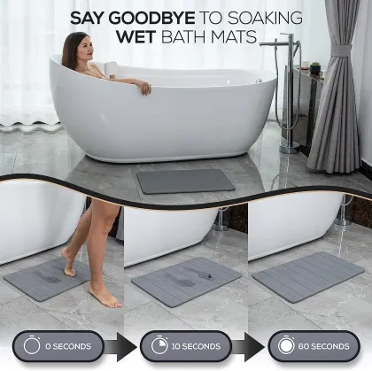 Super September Diatomite Earth Shower Mats - Size: 15.4\"*23.6\