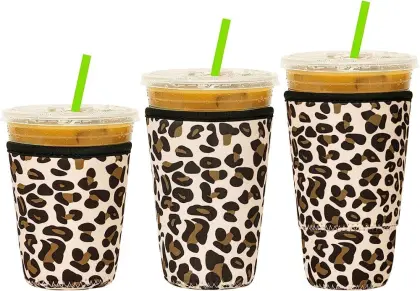 Reusable Iced Coffee Sleeve Neoprene Insulator Sleeve