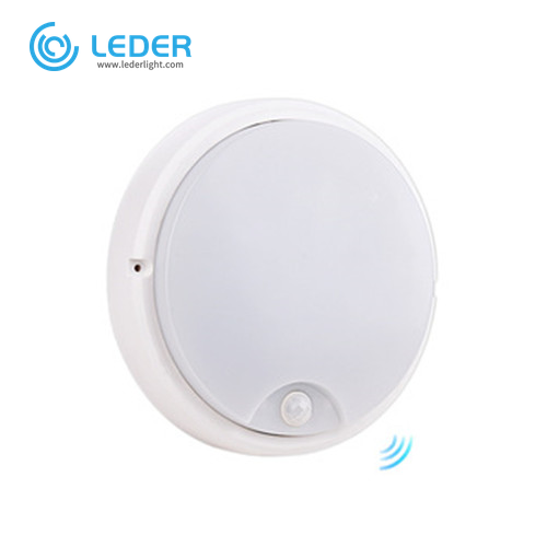 LEDER Aplic de paret exterior LED blanc doble cercle